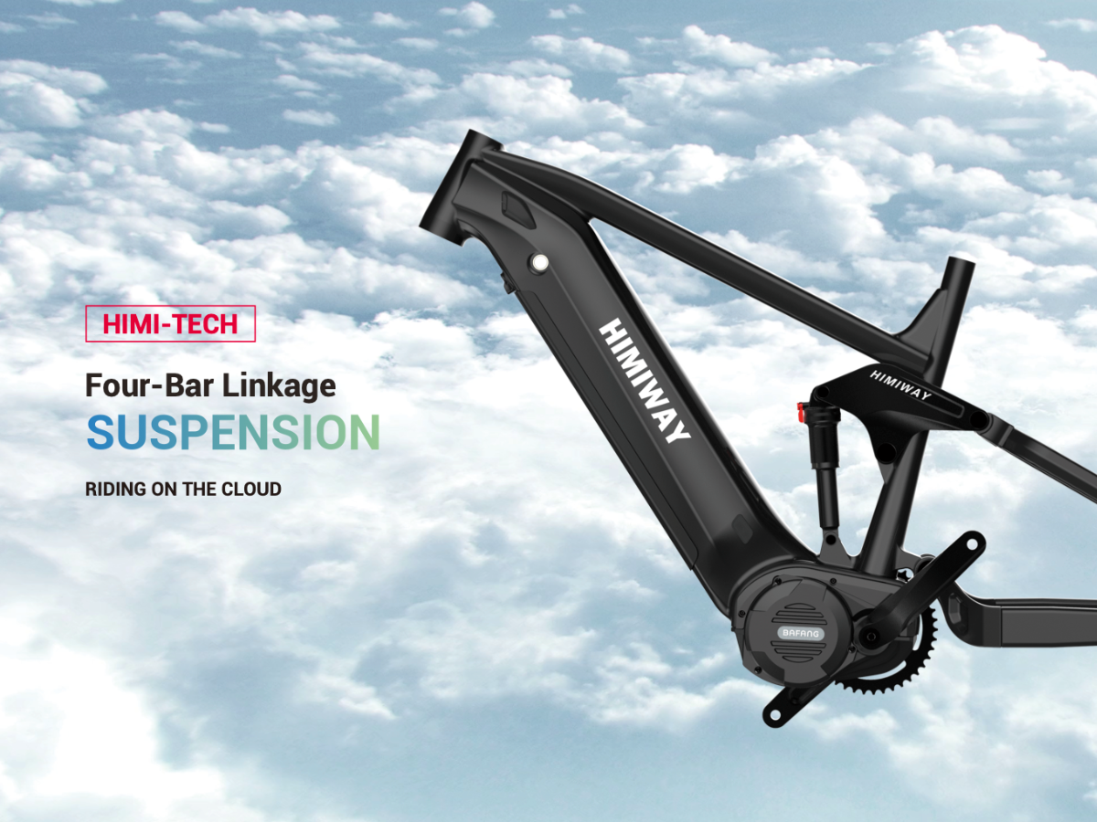 Himiway Forest Cobra Electric Mountain Bike, Fat Tyre, Long Range, Camo, Top Speed 15.5MPH Suspension Linkage