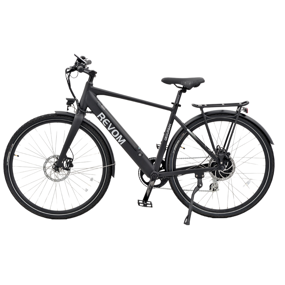 Revom EB01 Urban Hybrid Electric Bike Black Facing Left