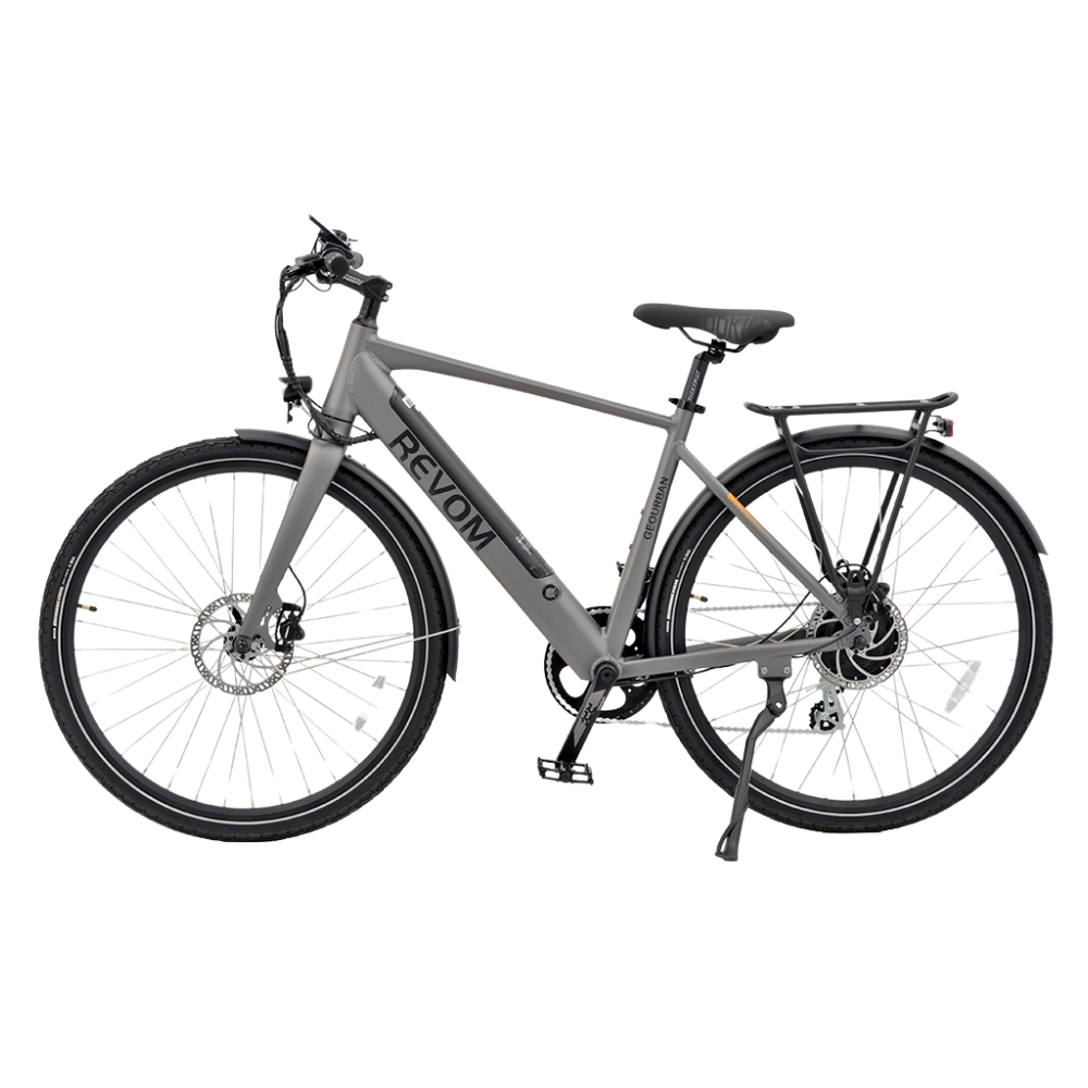 Revom EB01 Urban Hybrid Electric Bike Gray Facing Left