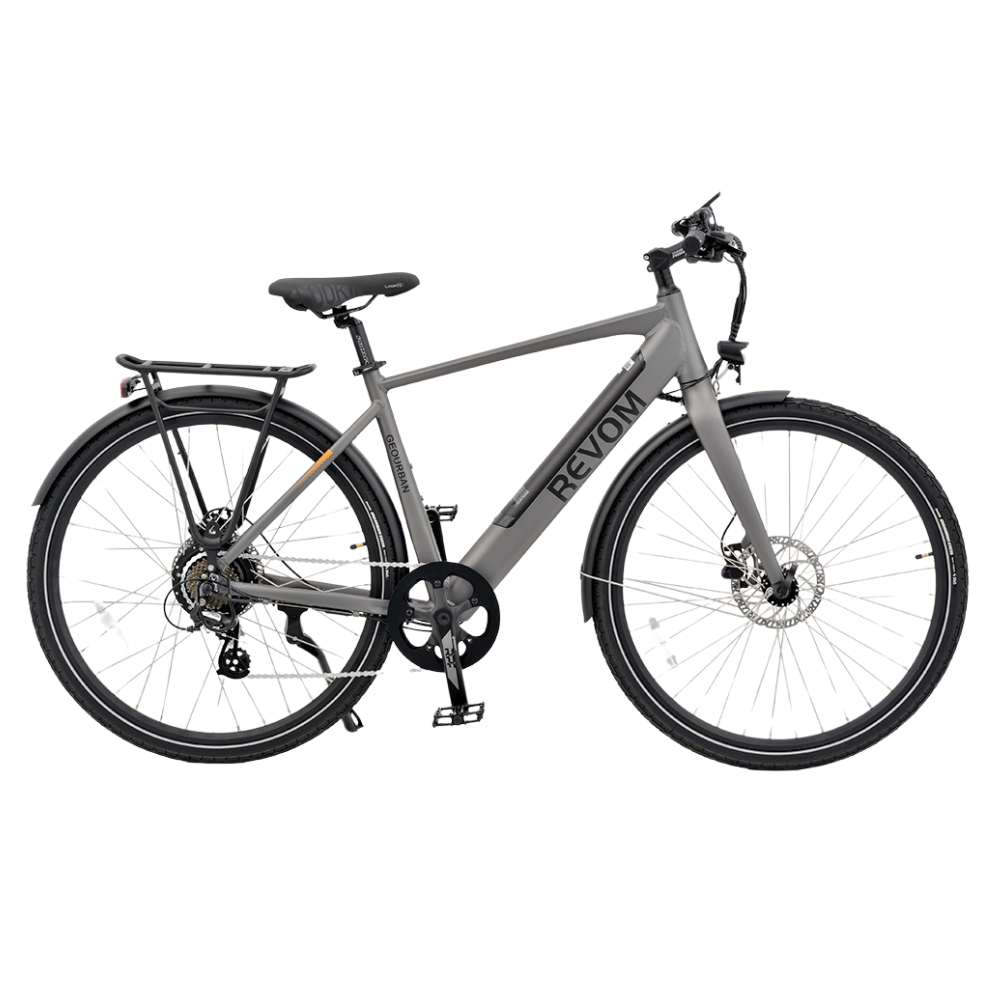 Revom EB01 Urban Hybrid Electric Bike Gray Facing Right