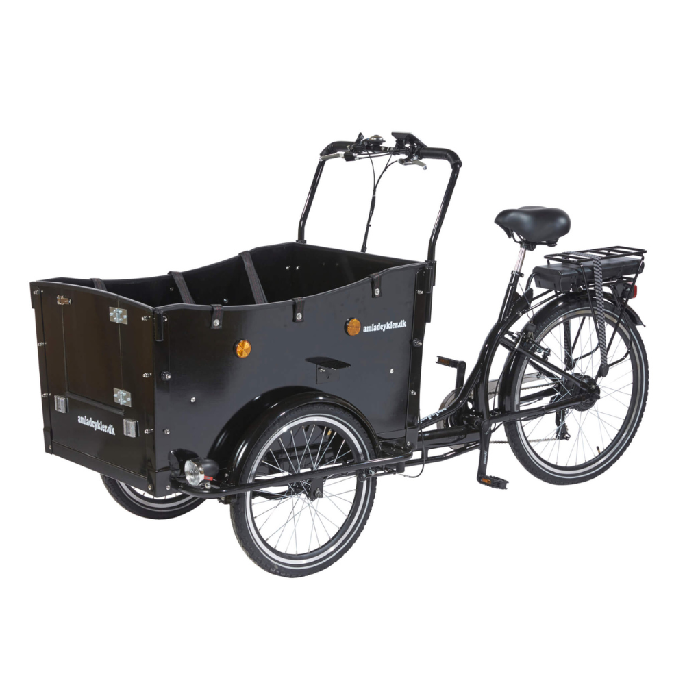 Amcargo Kindergarten Open Electric Cargo Bike, Custom , 15.5MPH Facing Left Door Closed 