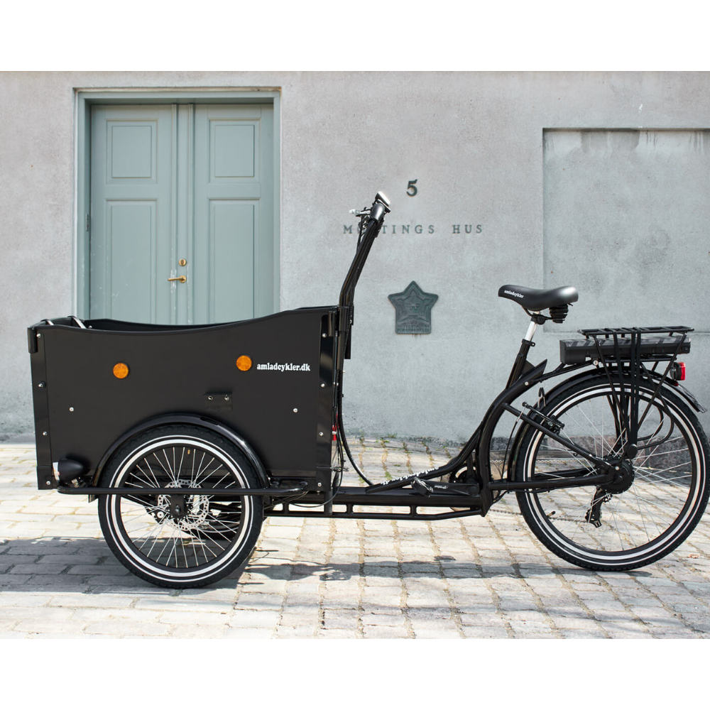Amcargo Premium Electric Cargo Bike, 15.5MPH Facing Left 