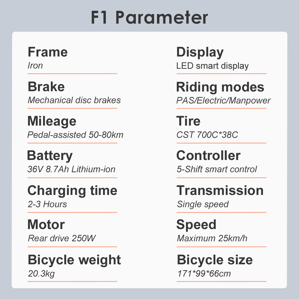 Fafrees F1 Electric Urban Bike, 2024 Model