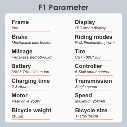 Fafrees F1 Electric Urban Bike, 2024 Model