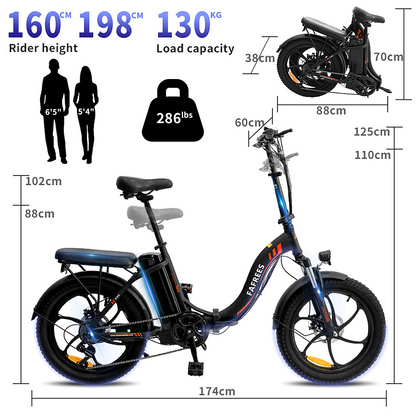 Fafrees F20 Fat Tyre Step Thru Folding Electric Urban Bike, 2024 Model