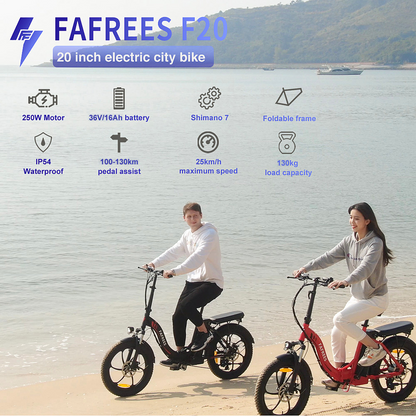 Fafrees F20 Fat Tyre Step Thru Folding Electric Urban Bike, 2024 Model