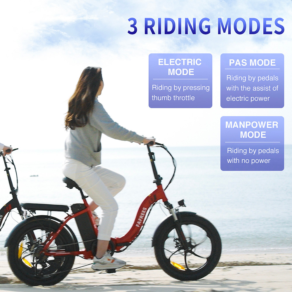 Fafrees F20 Fat Tyre Step Thru Folding Electric Urban Bike, 2024 Model