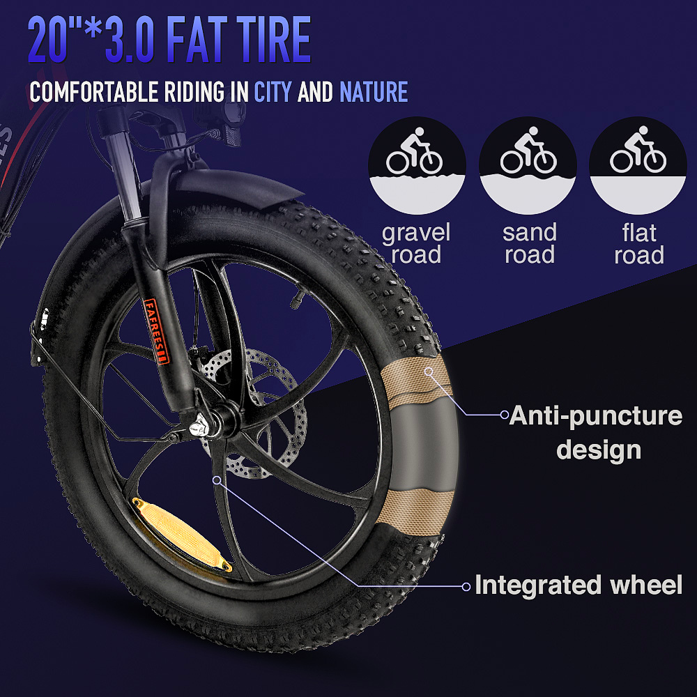 Fafrees F20 Fat Tyre Step Thru Folding Electric Urban Bike, 2024 Model