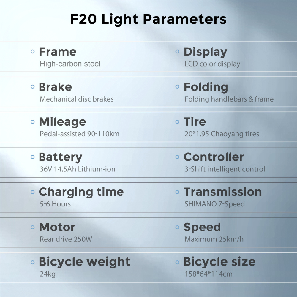 Fafrees F20 Light Step Thru Folding Electric Urban Bike, 2024 Model