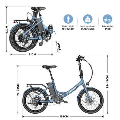 Fafrees F20 Light Step Thru Folding Electric Urban Bike, 2024 Model