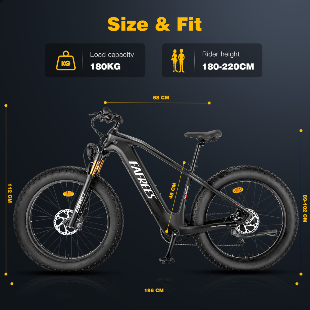 Fafrees F26 CarbonM Fat Tyre Electric Mountain Bike, 2024 Model