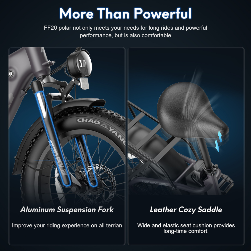 Fafrees FF20 Polar Fat Tyre Step Thru Folding Electric Trekking Bike, 2024 Model