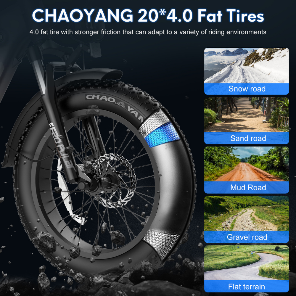 Fafrees FF20 Polar Fat Tyre Step Thru Folding Electric Trekking Bike, 2024 Model