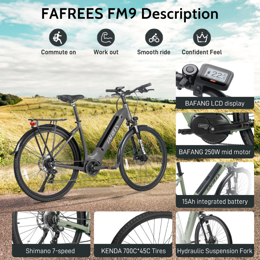 Fafrees FM9 Step Thru Electric Urban Bike, 2024 Model