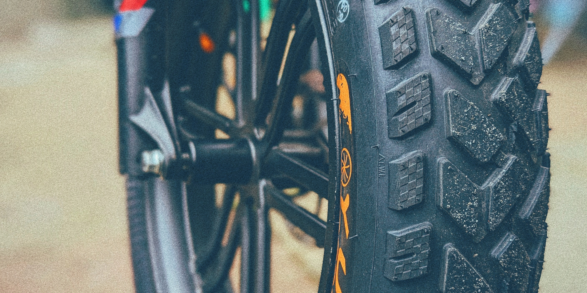 Close up of an E-Bike Fat Tyre 