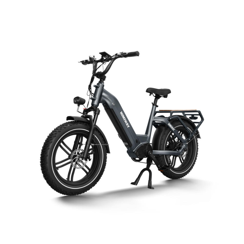 Himiway Big Dog Step Thru Electric Bike, Fat Tyre, Cargo, Top Speed 15.5MPH Facing Oblique Left 