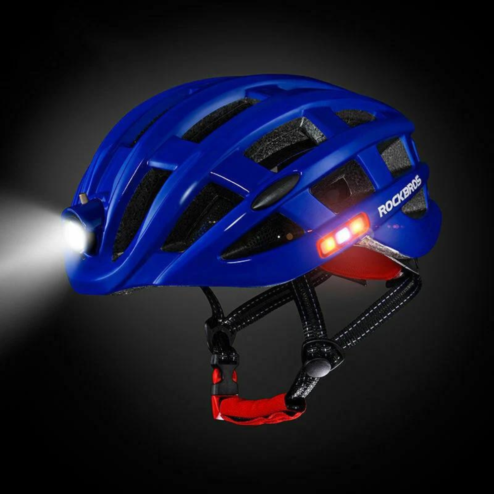 Himiway E-Bike Safety Helmet Blue on black background