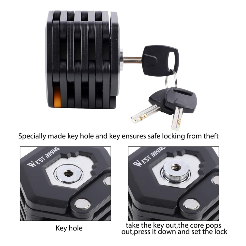 Himiway E-bike Foldable Chain Lock custom key hole features