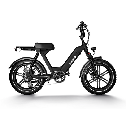 Himiway Escape Pro Moped-Style, Long Range Electric Bike, Black, Top Speed 15.5MPH Facing Right 