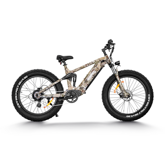 Himiway Forest Cobra Electric Mountain Bike, Fat Tyre, Long Range, Camo, Top Speed 15.5MPH Facing Right 
