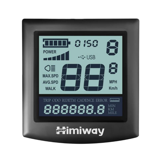 Himiway LCD Display With USB Charging in a white studio setting.