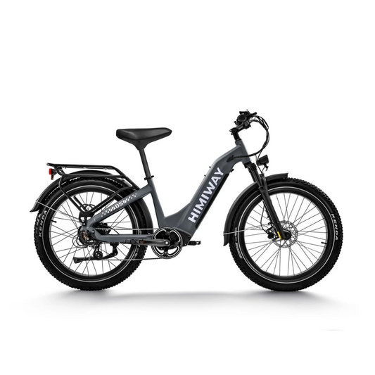 Himiway D5 ST (Zebra Step Thru) Electric All Terrain Fat Tyre Bike, 2024 Model