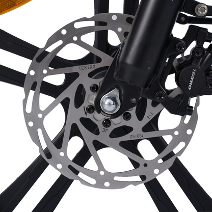 Hygge Soro front wheel Derailleur in a white studio background.