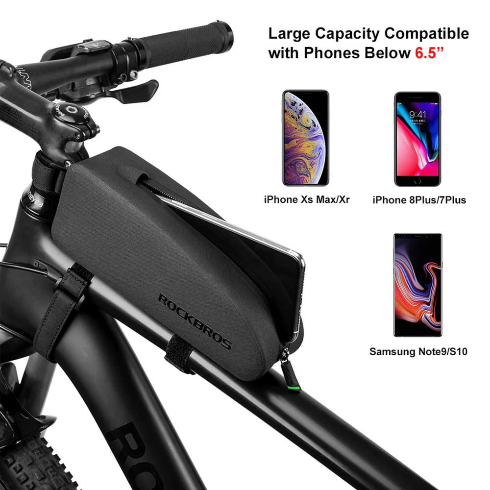 ROCKBROS Bike Frame Bag Waterproof Nylon Top Tube Bag