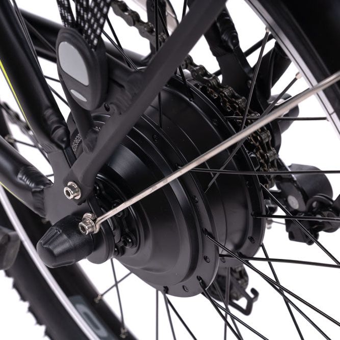 Oxygen Go Folding Step Through Urban Electric Bike Black Rear Hub Motor