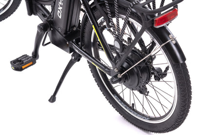 Oxygen Go Folding Step Through Urban Electric Bike Black Stand