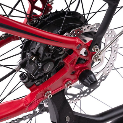Oxygen S-CROSS ST MKII Step Through Commuter Trekking Urban E-Bike Red Rear Disc Brakes